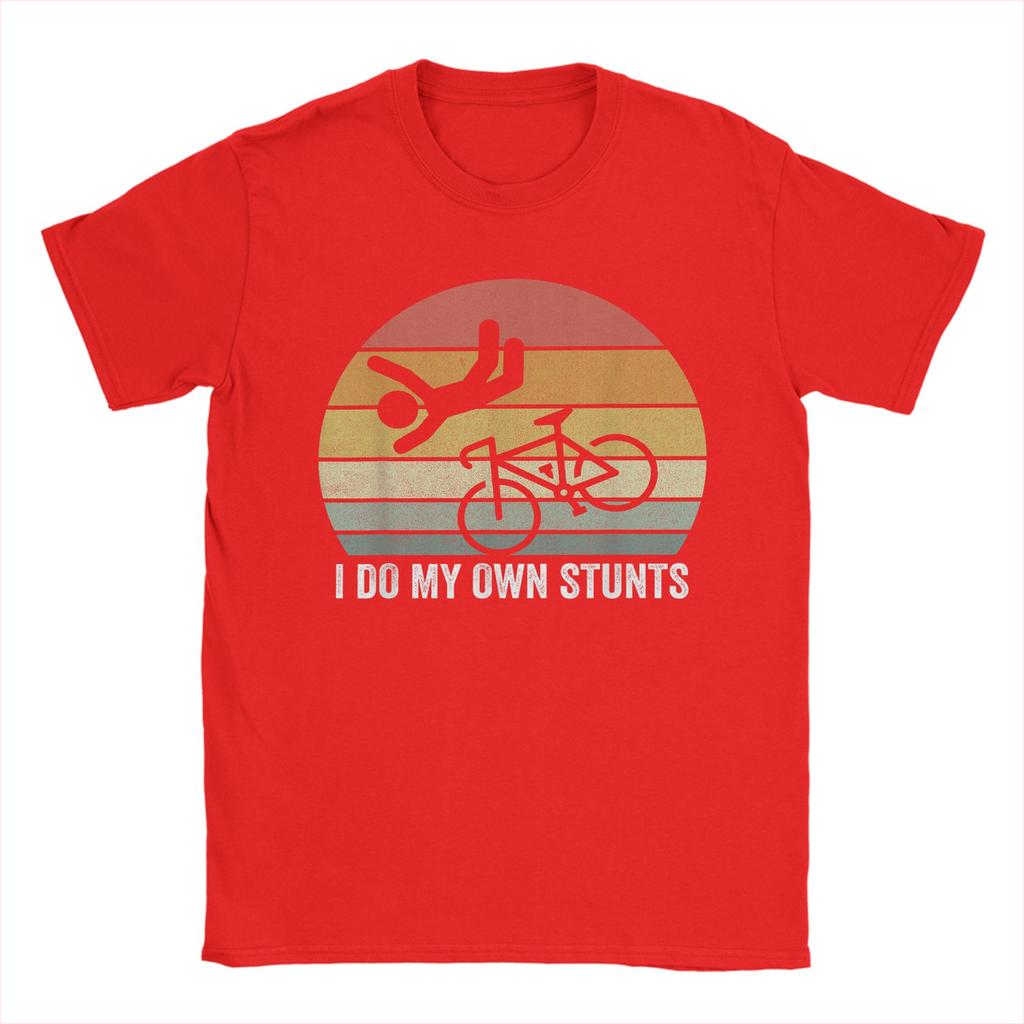 Retro I Do My Own Stunts Shirt Bike Lovers T-Shirt Fashion T Shirts Short Sleeve Y2K Fun Tshirt Summer O-Neck Oversized Clothing