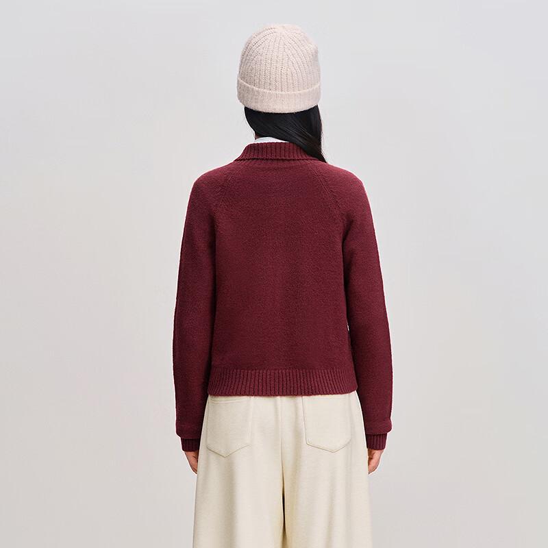 Ledin Women's Bowknot Zipper Cardigan Sweater