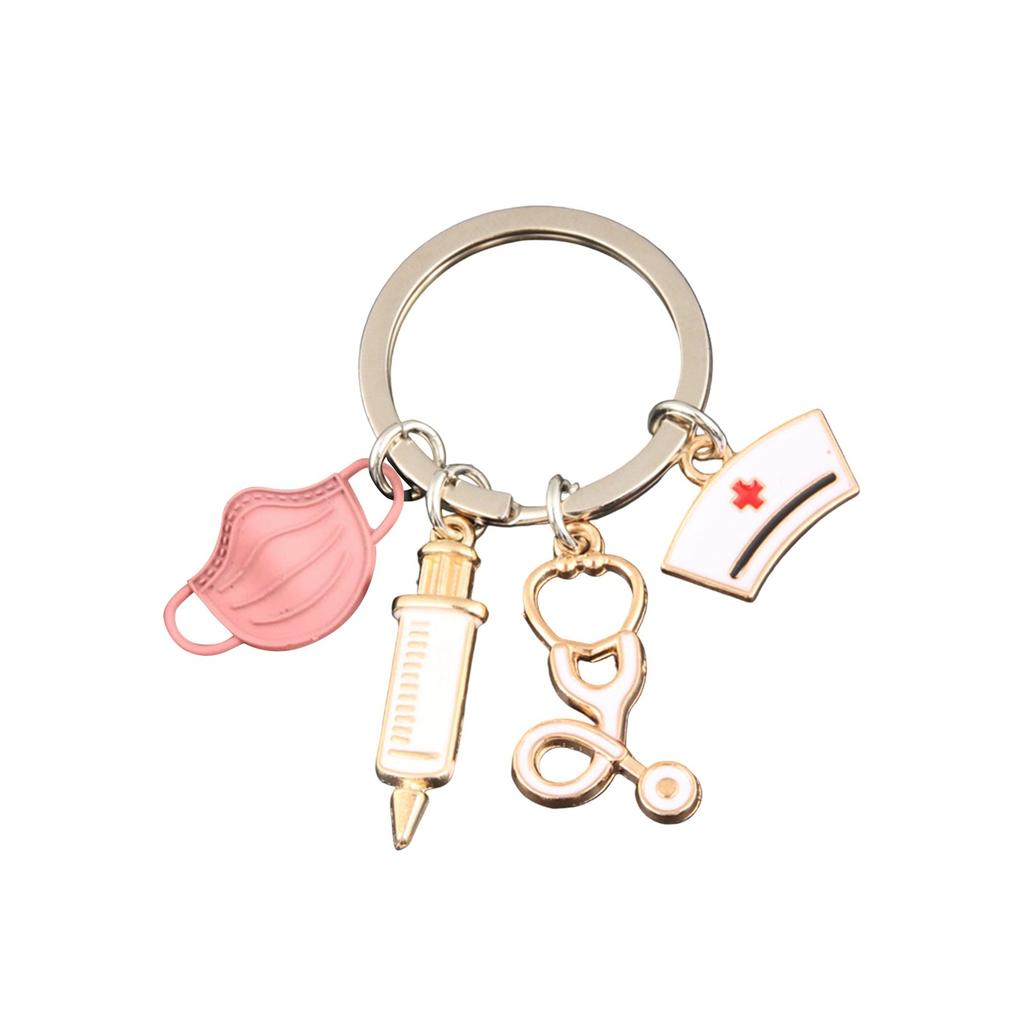 Sjuksköterskedagen Nyckelring, Spruta, Stetoskop Nyckelring