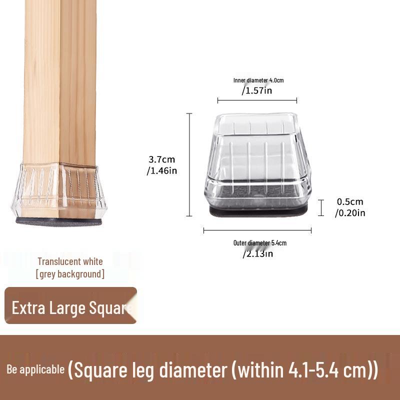 Thickened Silent Felt Silicone Chair Leg Covers - Furniture Foot Protectors