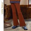 Little Naive Girls' Fleece-Lined Flare Pants