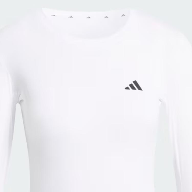 Adidas Power Essentials Moisture-Wicking Shaping Crew Neck Long Sleeve Fitness Top Women tops KD2211