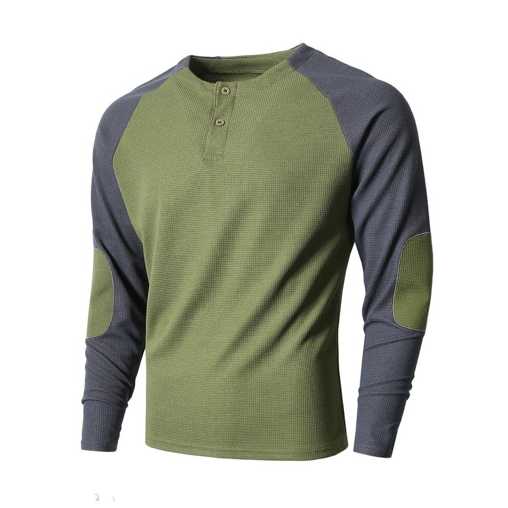 Męski Sweter Sportowy Fitness Casual Wiosna Jesień Blok Kolorów Kratka Blok Kolorów Okrągły Dekolt Wygodny Przyjazny dla Skóry Oddychający Top