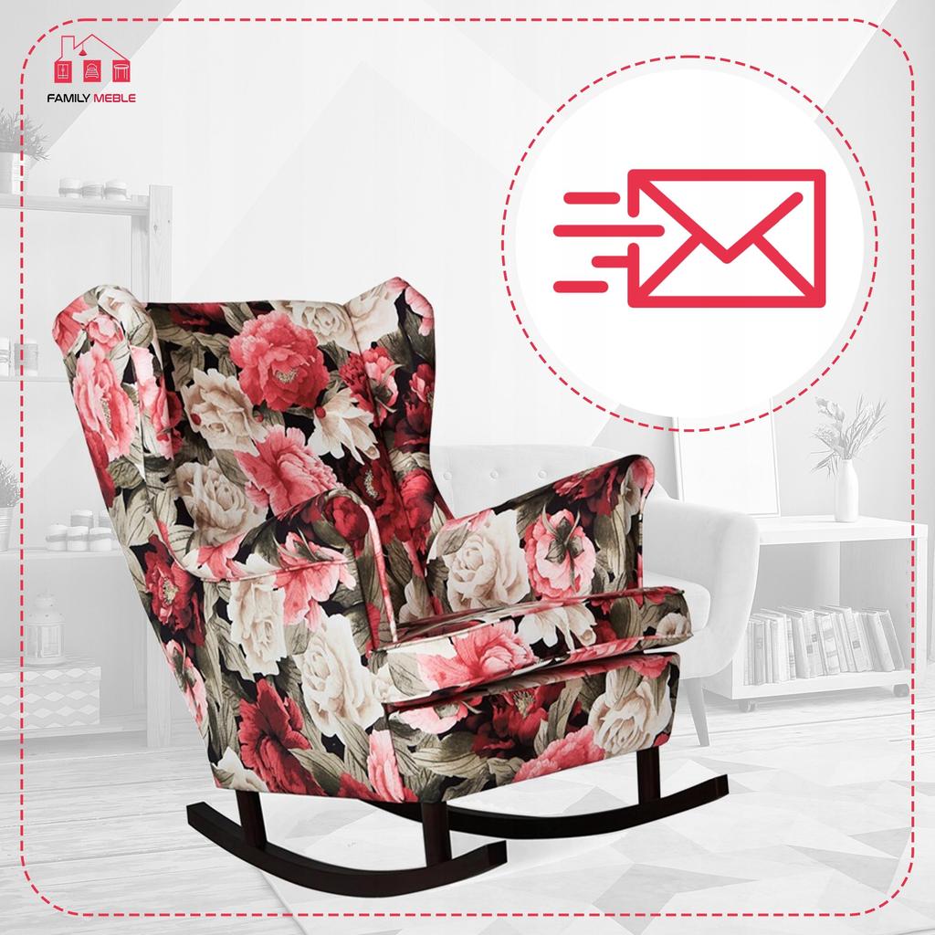 ARI Rocking Chair Scandinavian Family Furniture Runners Peony Flowers