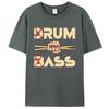 Morsom Drum & Bass / Rum & B-Ass Lovers Trommeslager Fritid Herre T-skjorte Klær Kvinner Bomull Kortermet T-skjorter Casual Vintage Topper