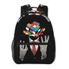 Math Rubik Rubix Rubics Giocatore Cubo Amanti della Matematica Zaino Studente Borsa Scolastica Zaino da Giorno per Escursioni Uomo Donna Borsa per Libri Borse a Spalla