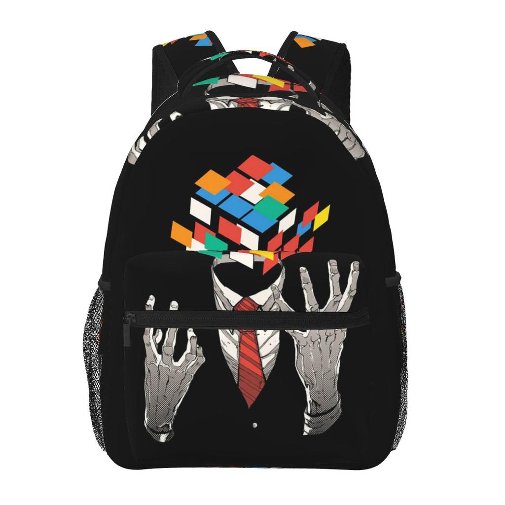 Math Rubik Rubix Rubics Giocatore Cubo Amanti della Matematica Zaino Studente Borsa Scolastica Zaino da Giorno per Escursioni Uomo Donna Borsa per Libri Borse a Spalla