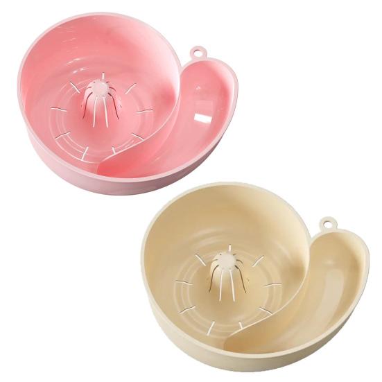 Snail Shape Drain Basket Automatic Cleaning Basket Fruit Plate Filter Multifunctional Kitchen Tool for Washing Berries Grapes Cherry Tomatoes