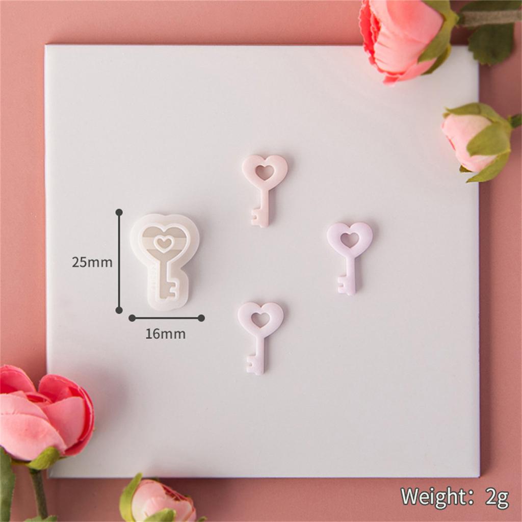 Valentines Clay Cutters for DIY Earrings Jewelry Making Keys Heart Clay Cutters Practical Lock Clay Earrings Cutters