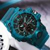 SANDA Multifunctional Military Watch for Men Dual Display Digital Waterproof Luminous Mens Wristwatches Quartz Clock Sport Watches