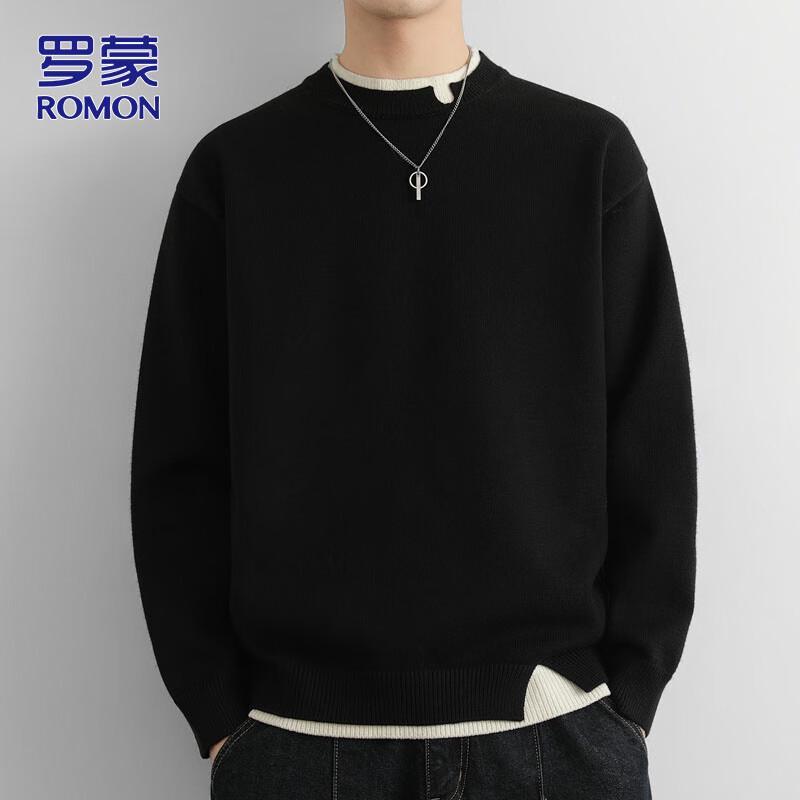 Romon Men's Half-Turtleneck Knit Sweater