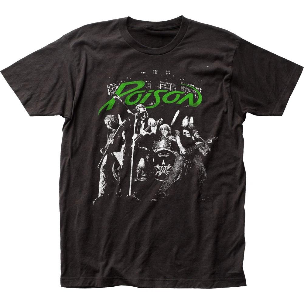 Poison Arena Rock Mens T Shirt Music Classic Concert Rock Band New Black XL