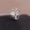 New Simple Flower Exquisite 925 Sterling Silver Jewelry Plum Blossom Hollow Clover Tree Clavicle Chain Pendant Necklaces HZX437