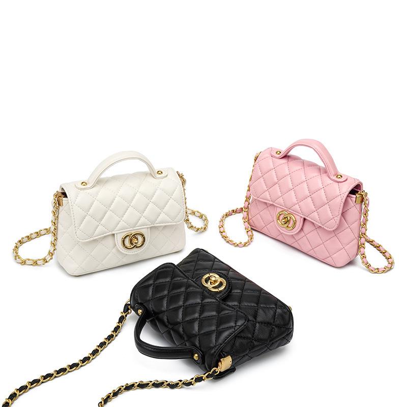 French Small Fragrance Style Diamond Chain Handbag Bag for Women Everyday Summer New Fashionable and Versatile One Shoulder Crossbody Bag