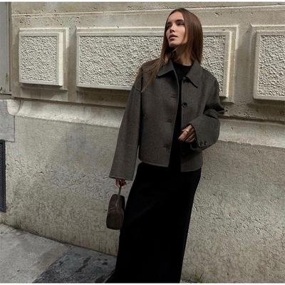 Autumn Winter Cropped Jacket for Women Short Coat Tweed Jacket Zip Crop Demi-season Jacket Woman New In Outerwear