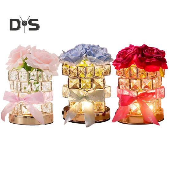 LED-Nachtlicht, wiederaufladbar, kabellos, Rosenlicht, 3 Beleuchtungsmodi, dimmbar, Blumenlampe, romantische Schlafzimmerdekoration