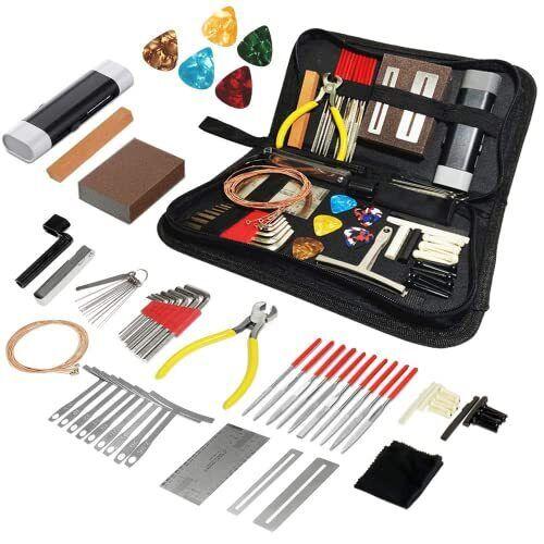 

72-Piece Complete Guitar Tool Kit Set: Guitar Repair & Maintenance Kit with Comprehensive Guitar Accessories