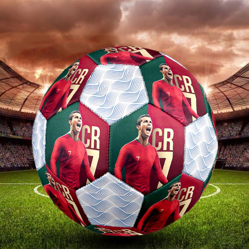 1 τεμ. Φανέλα CR7 Cristiano Ronaldo #7 Μπάλα Ποδοσφαίρου Μέγεθος 5 Μπάλα Ποδοσφαίρου Εσωτερικού Χώρου Μοντέρνα Πολύχρωμη Παιχνίδι Αυλής - Εξαιρετικό Δώρο για Φίλους του Αθλητισμού