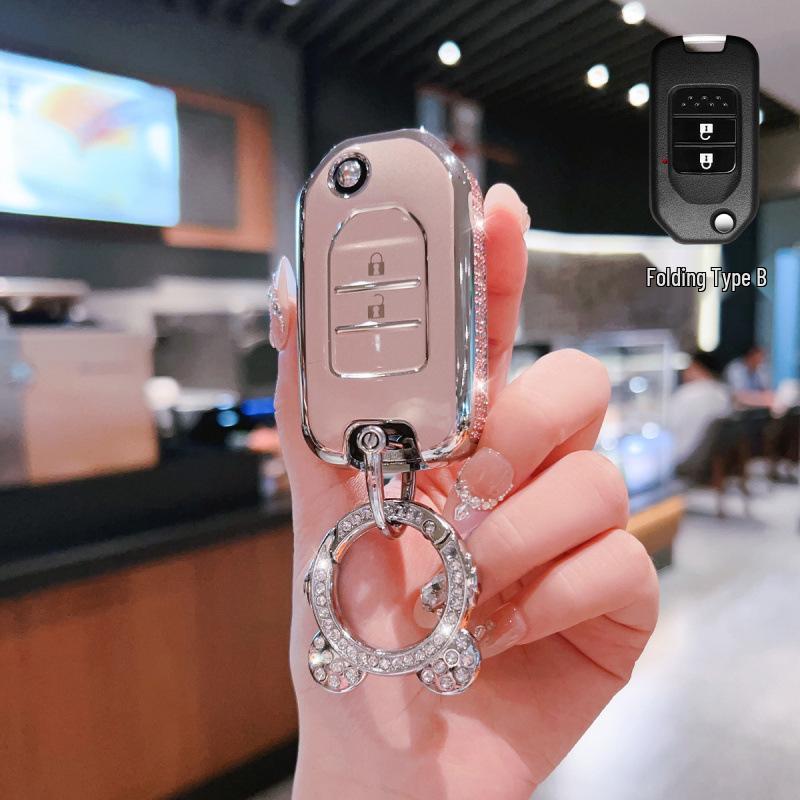 Car Key Case with Buckle Protection for Men and Women - Fits XRV, CRV, Haoying, Jieda, Civic Models.