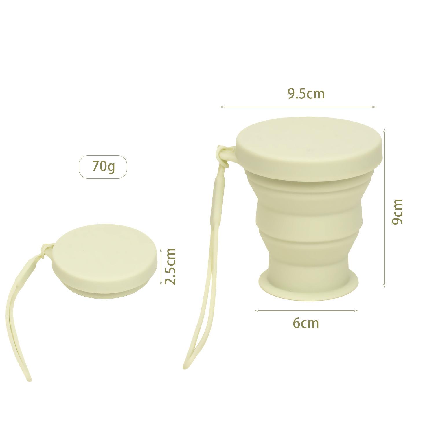 

Silicone Folding Water Cup Portable Travel Outdoor Cup High Temperature Resistant Easy Storage Retractable Mini Water Cup 200ml светло-зеленый