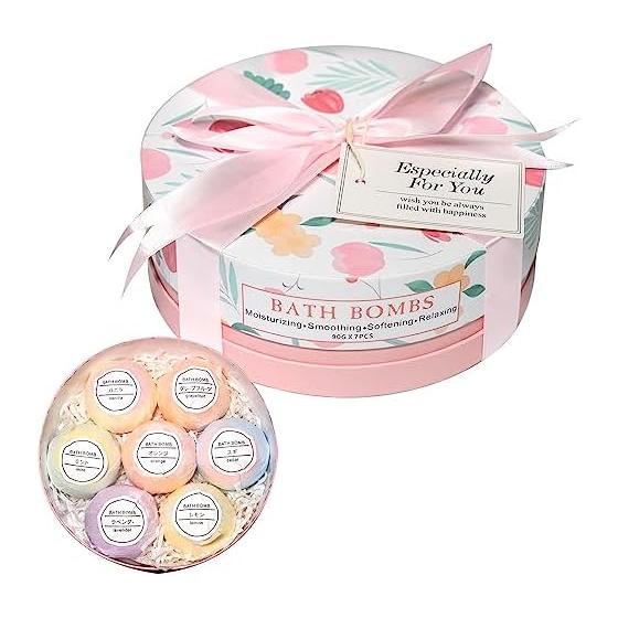 [Ribbon Wrapped] Burco Bubbles Bath Bomb, Bath Salts, Gift Set, Present, Popular for Women, Bath Ball, Scented Bomb, Carbonated, Stylish, Cute,