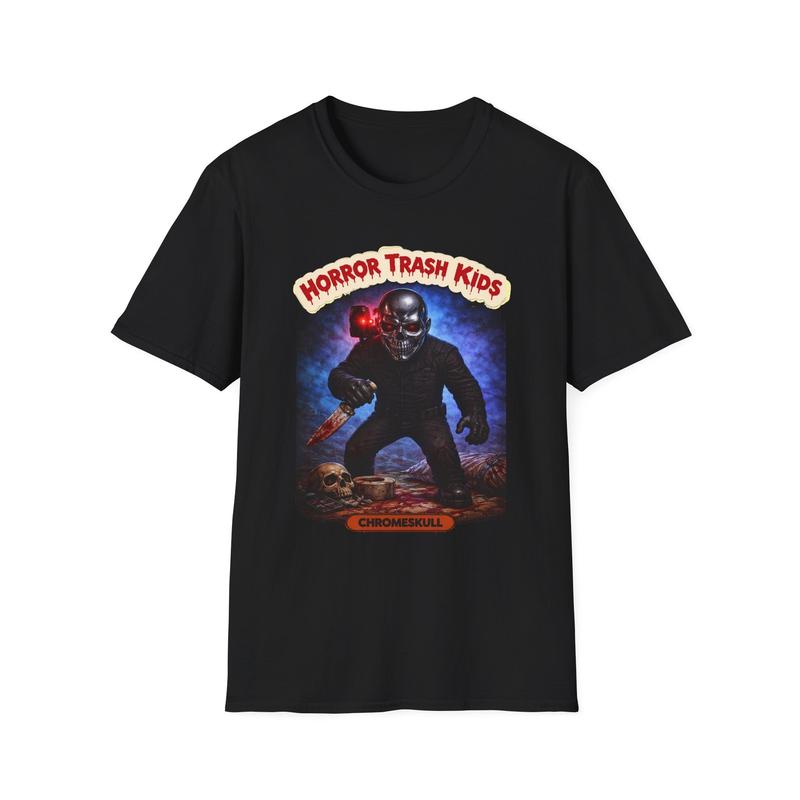 Horror Trash Chromeskull- Laid to rest Unisex T-Shirt| Slasher Skull Design S