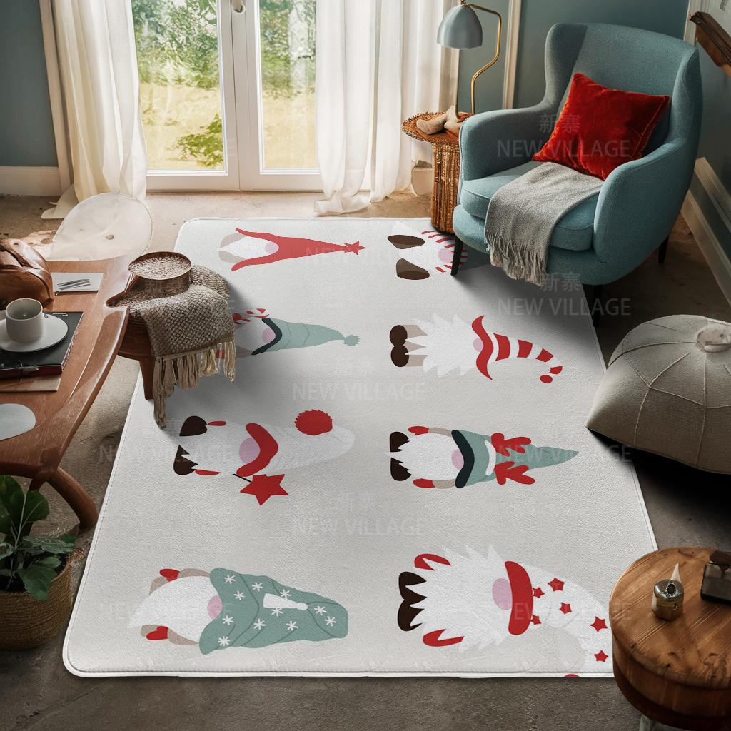 House Entrance Carpet Home Door Mat Living Room Bath Foot Bathroom Non-slip Water Absorption Rugs Bath Merry Christmas Winter