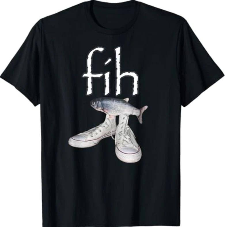 Fih Schuhe Fisch Lustig Falsch geschrieben Fisch Meme Fih Anruf Humor T-Shirt M