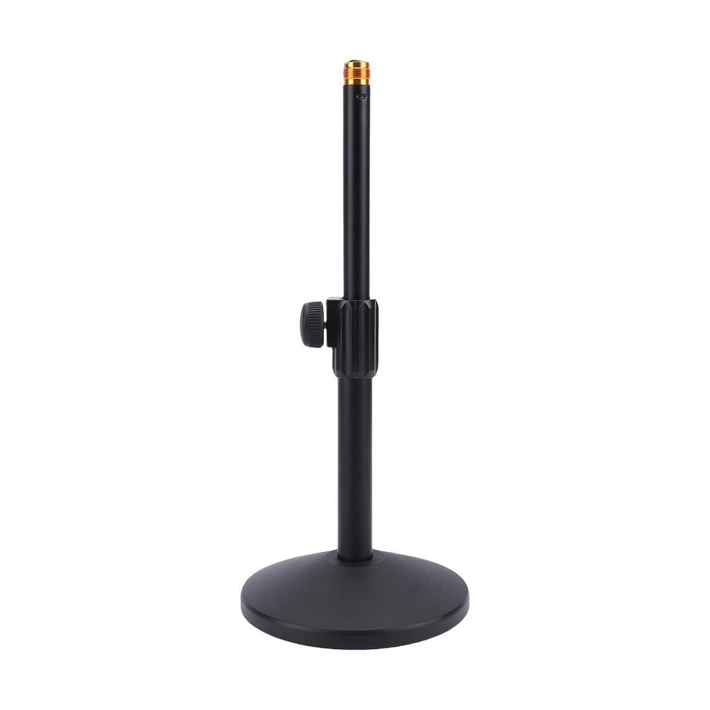 Desktop Microphone Stand Heavy Duty Metal Adjustable Height Desk Mic Stand with 5 8 to 3 8 Adapter Non Slip Pads for