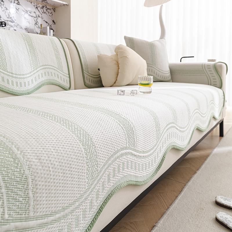 

Summer Sofa Cushion New High-End Cool Ice Silk Straight Row Sofa Mat Seat Cushion Sofa Cover Cover Cloth 70*70cm