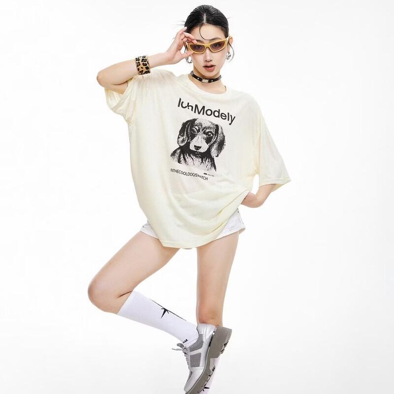ICH MODE Women s Loose Fit Sun Protection Short Sleeve T-shirt M
