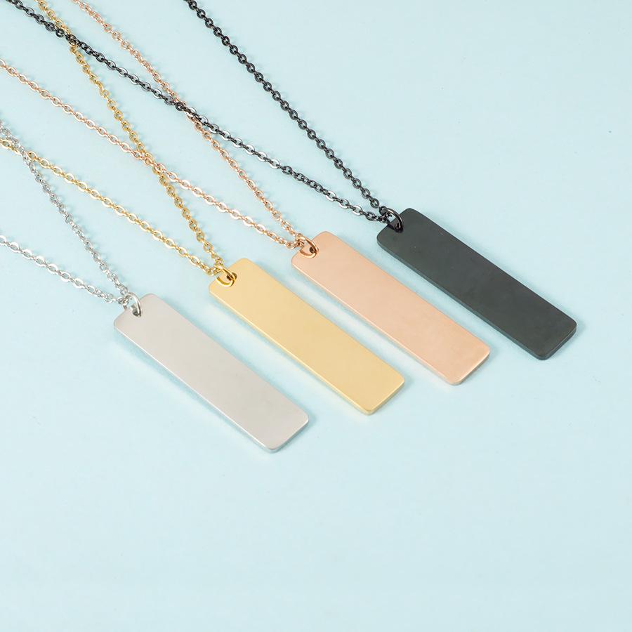 Stainless Steel Geometric Pendant Necklace for Women and Couples – DIY Handmade Clavicle Chain Jewelry