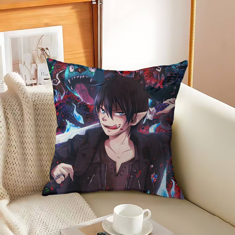 Blue Exorcist Cushion Cover Pillowcase Upholstery Sofa Throw Pillow Home Decor Pillowcas