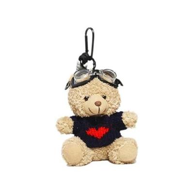 [Ny The] Cute Bear Key Chain Pendant That Can Be Used On Bags and Keys. Stuffed Animal Keyrings, Cell Phone Charms, and Animal Ornaments. (Blue and