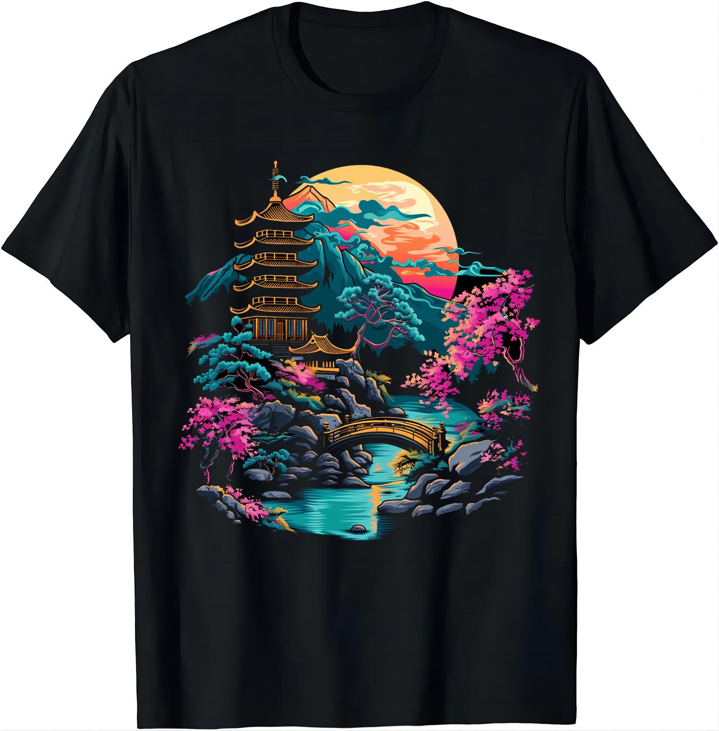 

Cottagecore Aesthetic Tranquil Tower TShirt Women Men Clothing Custom Printed Streetwear Graphic T Shirts Harajuku Y2k S