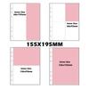 Inner Page Card Binder A5 Photocard Binder Sheets Transparent PP Acid Free Photo Album Refill Pages Photocard Holder