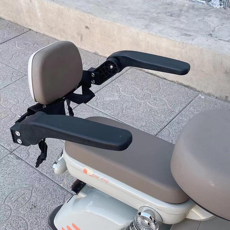 Foldable Electric Bike Child Rear Seat with Safety Guardrail