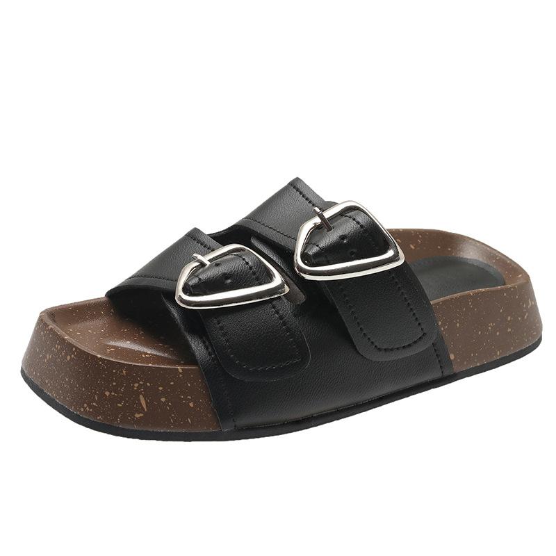 

Тапочки женские носят высококлассные серебристые сандалии на платформе, увеличивающие рост, фея 2025 новые летние вечерние туфли сандалии 35