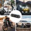 2pcs Car Solar Powered LED Lights Fake Car Warning Lights LED Flashing Warning Lights