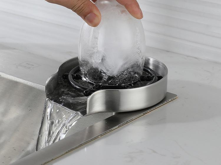 304 Edelstahl Automatischer Hochdruck-Becherreiniger Wasserhahn für Spüle oder Bartheke