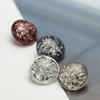 5pcs Creative Magma Pattern Buttons Luxurious Transparent Resin Shank Buttons Apparel Accessories