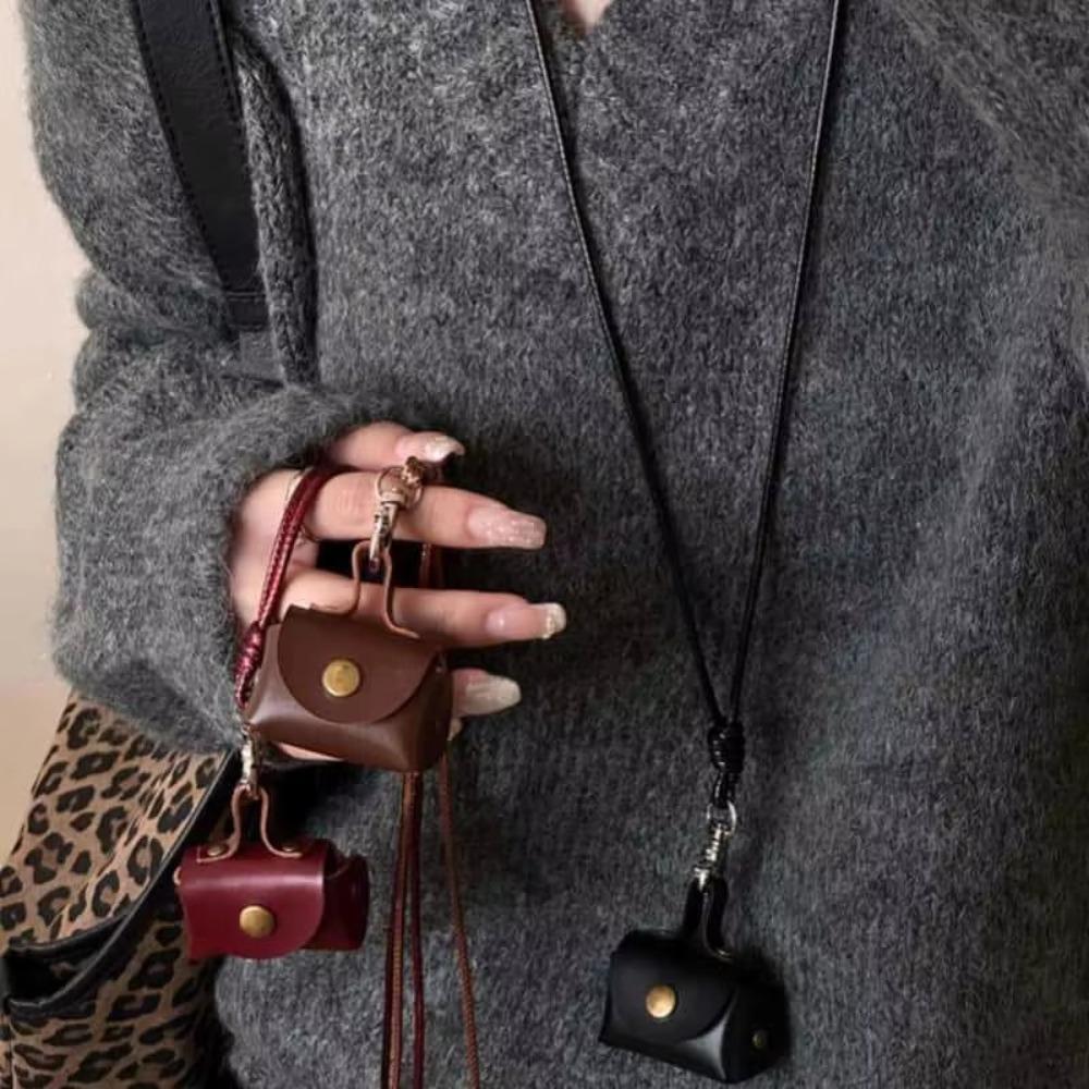 Leather Headphone Bag Gifts Women Necklace New Long Sweater Chain  Women