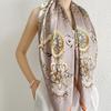 Silk-Feel 90x90 Women's Korean Style Spring/Summer Versatile Printed Square Scarf