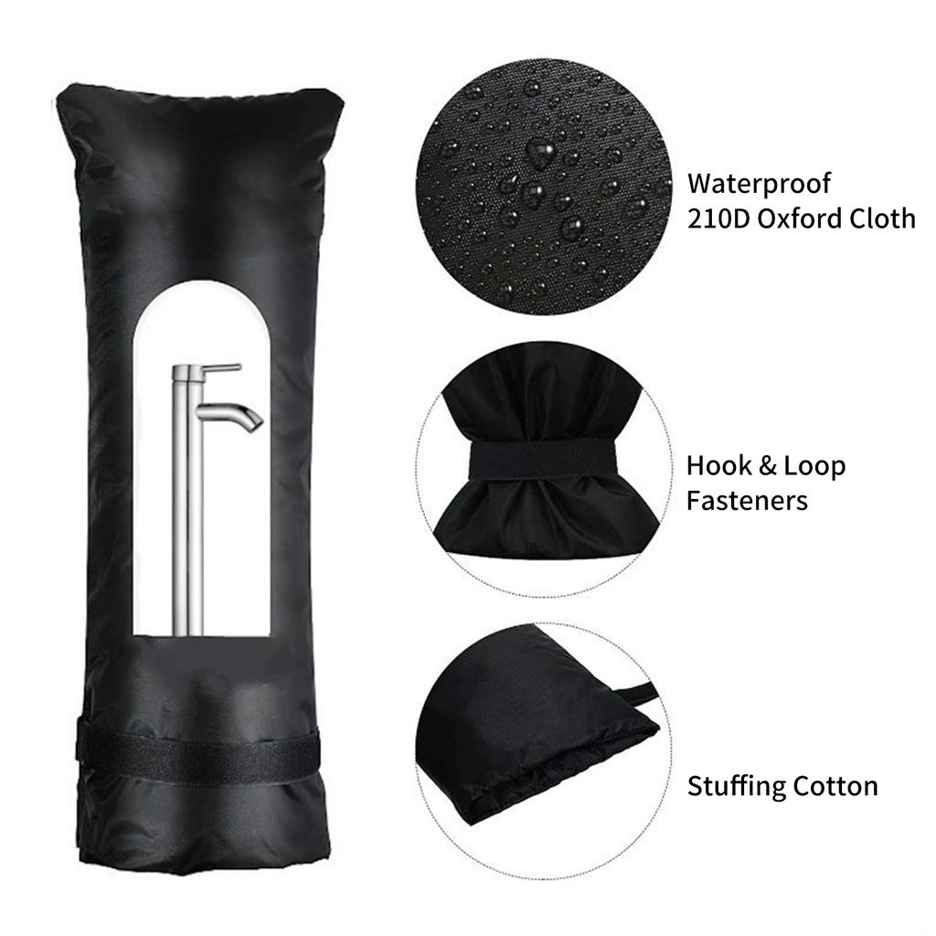 Outdoor Faucet Cover for Winter Freeze Protection Antifreeze Long Faucet Cover Socks Dustproof Windproof Cover for