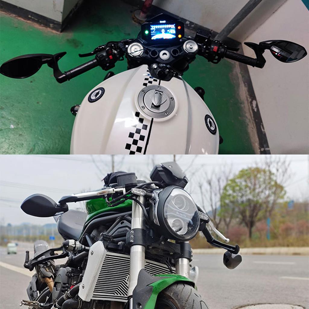 1 Pair Motorcycle Rearview Mirror for Scooter Electromobile Convex Rear View Mirror High Definition Handlebar End Mirror