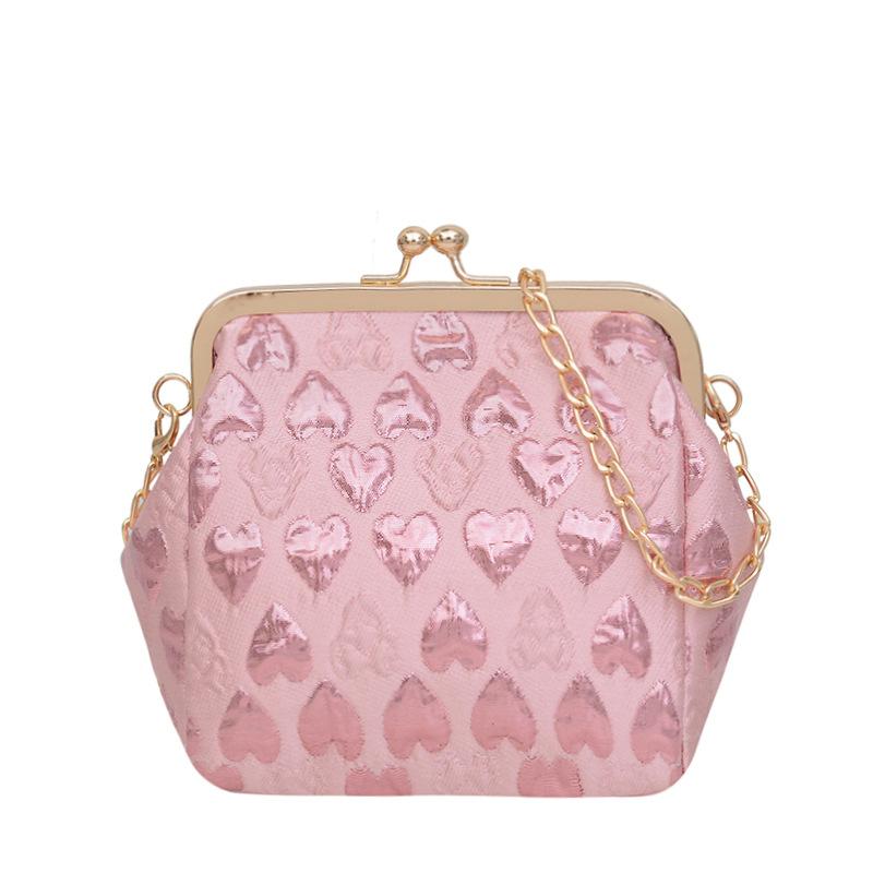 Neue Handtasche im europäischen und amerikanischen Retro-Stil, Schultertasche mit großem Fassungsvermögen, Damentasche, klassische Hanfu-Tasche, Liebesclip-Kettentasche