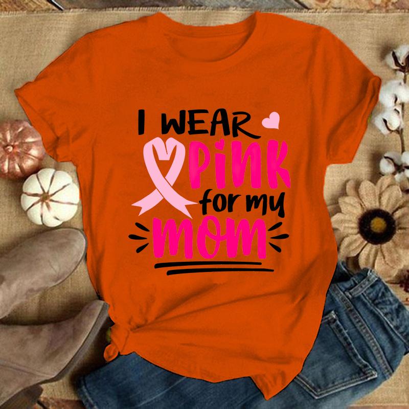 

New Breast Cancer Printing T Shirts Fashion Short Sleeve T Shirt Summer Casual Loose T-Shirt 3XL
