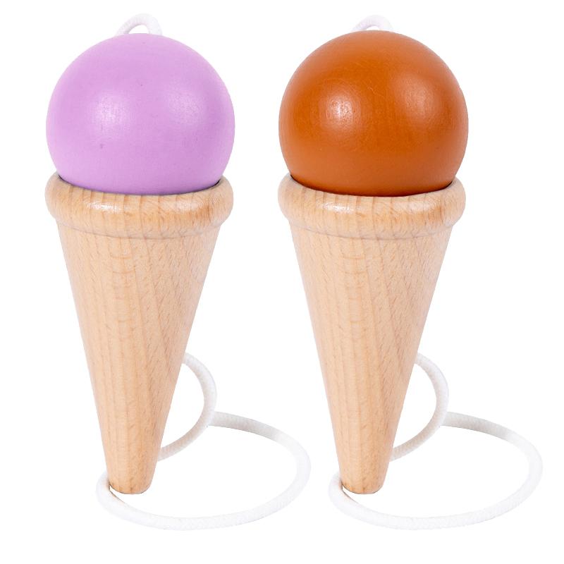 Fun Ball and Cup Toy Set for Kids Outdoor Throw and Catch Ball Game Balance Hand-Eye Coordination Motor Skill Training Beech Toy