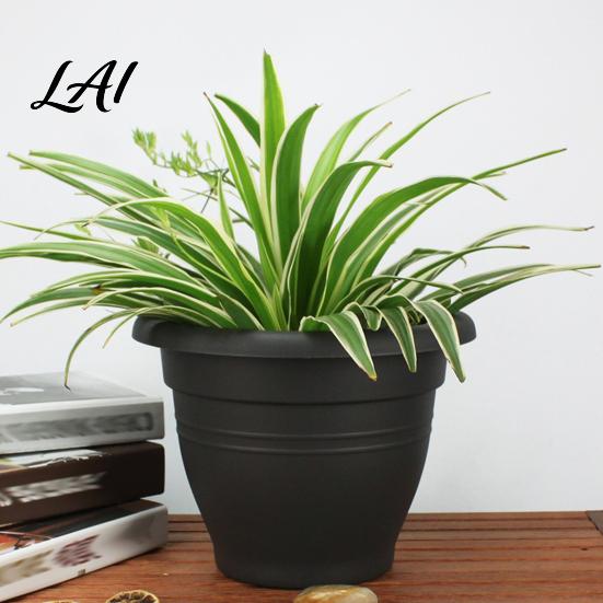 Outdoor Yard Plant Holders Round Flower Pot Lightweight Pot with Drainage Modern Herb Planters for Home Holes Planter Indoor And Plants UV Resistant