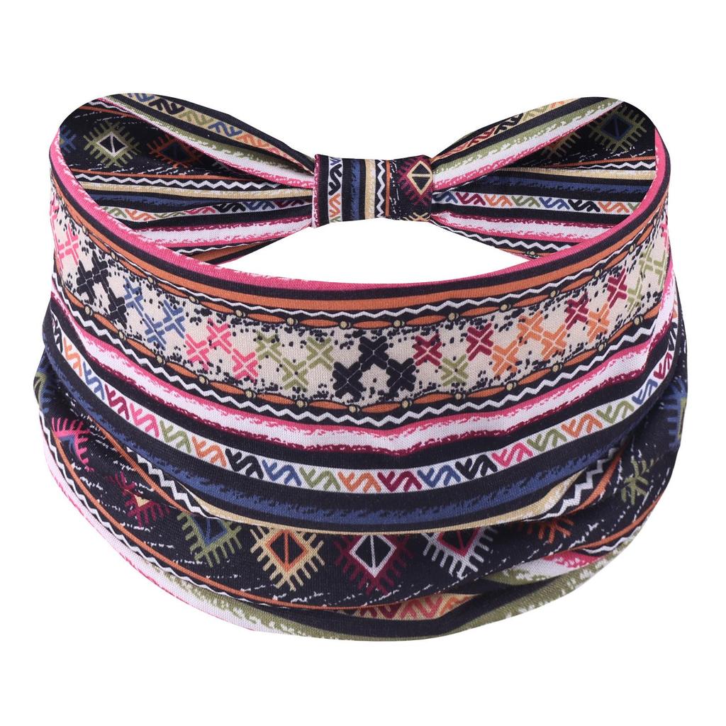 Cross-Border Women's Cotton Yoga Headband - Elastic, Sweat-Absorbing, Fashionable